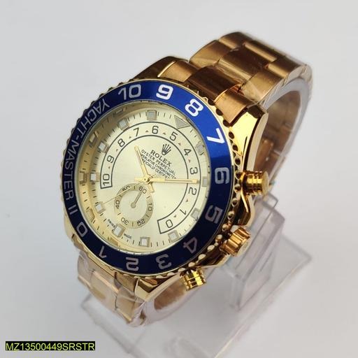 Men's Quartz Round Stainless Steel Watch - 1 Pc