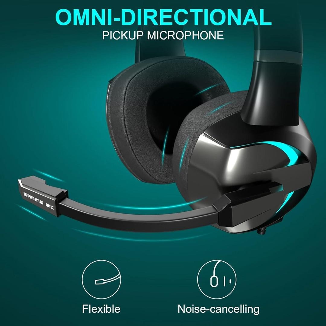 BEEXCELLENT GM-7 RGB Gaming Headset 7.1 Surround Sound | Noise Cancelling Mic | LED Lights
