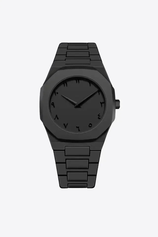 Men's Quartz Watch - Round Black Luxury Timepiece -