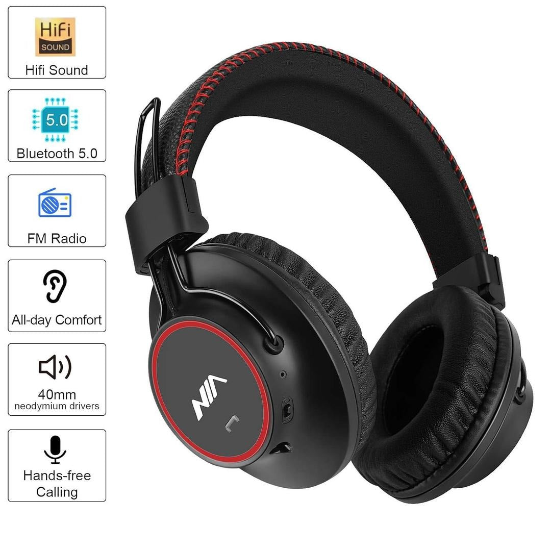 Black Gaming Headset - NIA S3000 Wireless Bluetooth Headphones