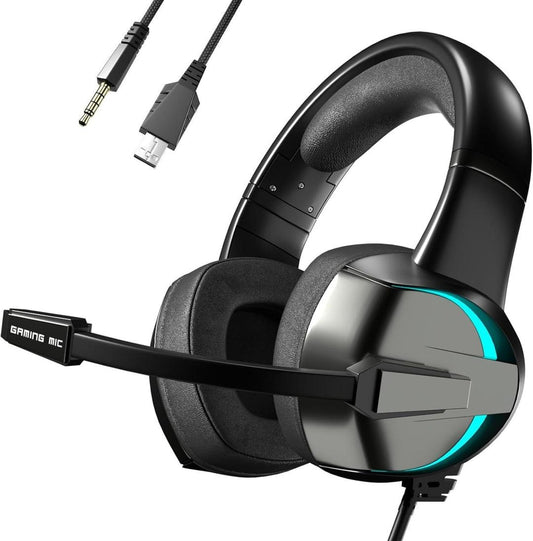 BEEXCELLENT GM-7 RGB Gaming Headset 7.1 Surround Sound | Noise Cancelling Mic | LED Lights