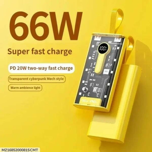 20000mAh Transparent Power Bank with LED Display